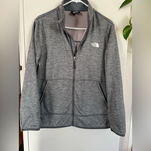 The North Face Women's Heather Grey Zip Fleece Jacket - Picture 4 of 7